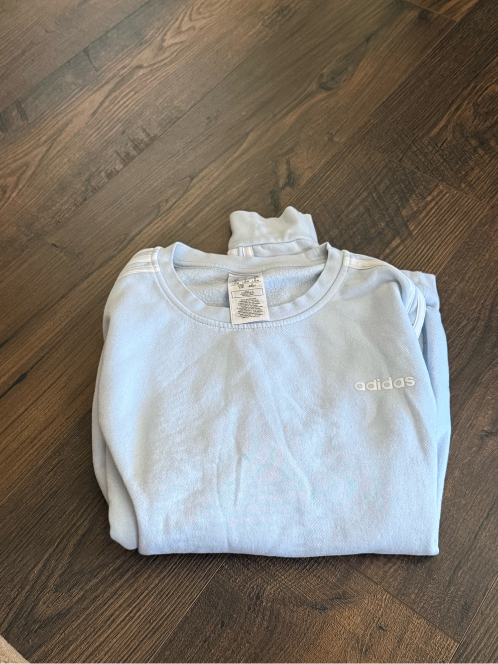 adidas Pale Blue Pullover Sweatshirt